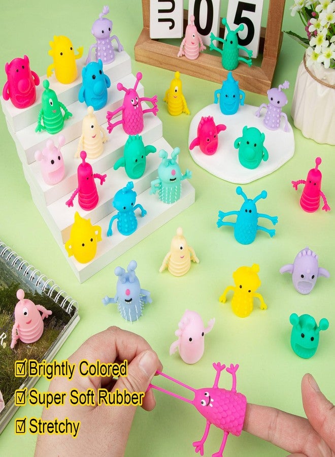HFKPJRT 85 Pcs Rubber Monster Finger Puppets for Kids Toddlers, Funny Stretchy Finger Toy for Role Playing, Cute Finger Dolls for Birthday Party Favors, Easter, Halloween, Christmas, 16 Random Styles - Image 3